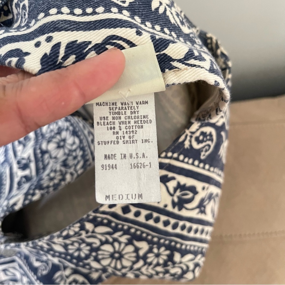 Vivaldi | 90’s vintage Floral Denim Vest size medium Deadstock - Picture 5 of 5